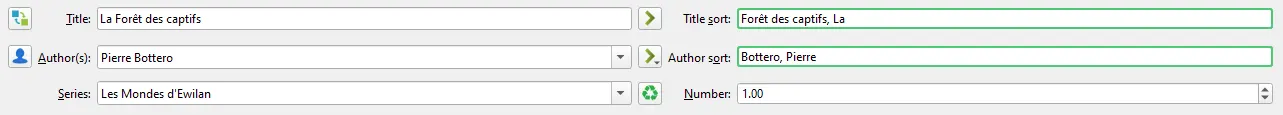 You can clik on the arrow à the right of title and author to improve sorting, useful just for Calibre
